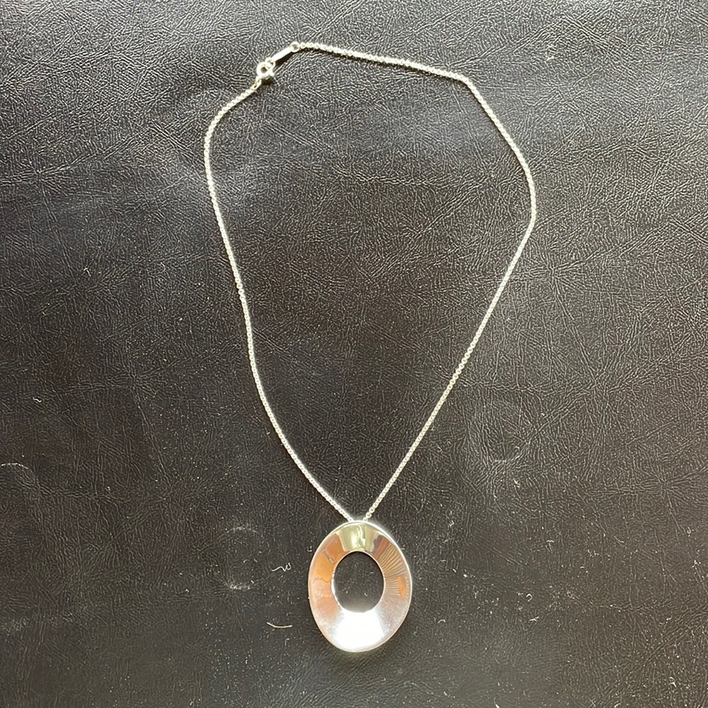 Tiffany & Co rare Frank Gehry Morphe Circle pendent necklace NEW